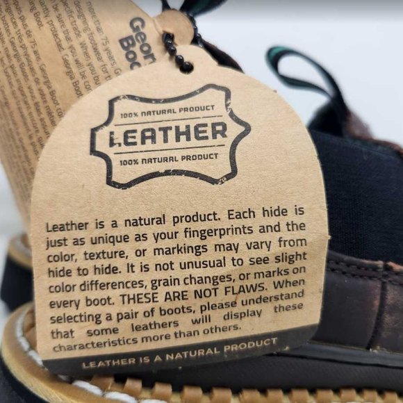 Women's 9.5 Georgia Giant Romeo slip on brown leather work boots GR362 - Picture 3 of 13